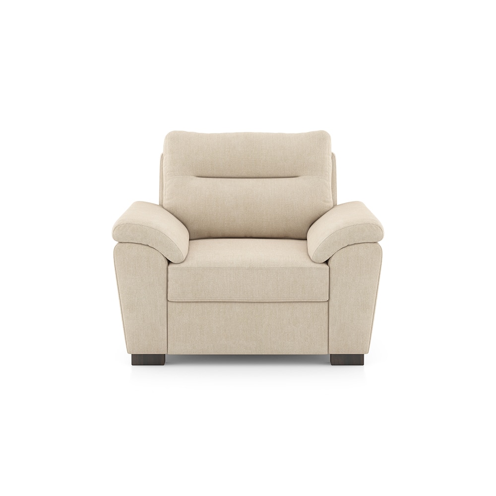 Adelaide Premium 1 Seater Fabric Sofa in Birch Beige Colour