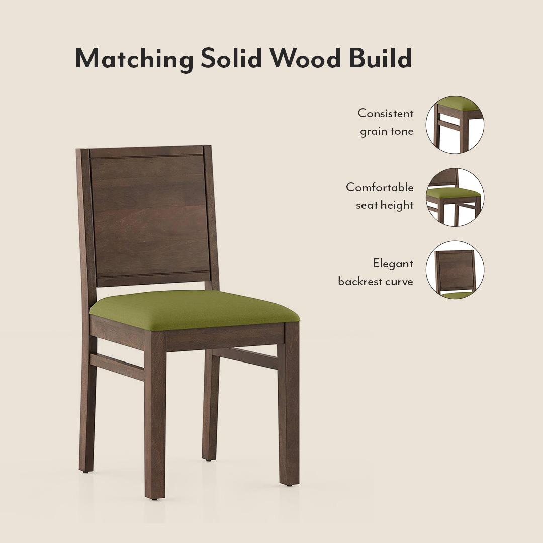 Atlas Crest Storage Solid Wood 4 Seater Dining Table With Atlas Dining Chairs Set