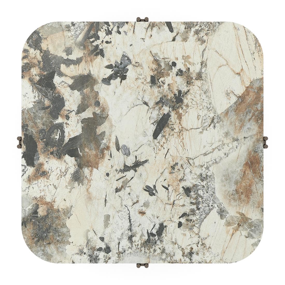 Paloma Square Marble Coffee Table in  Saturn Spanish Ceramic  Finish