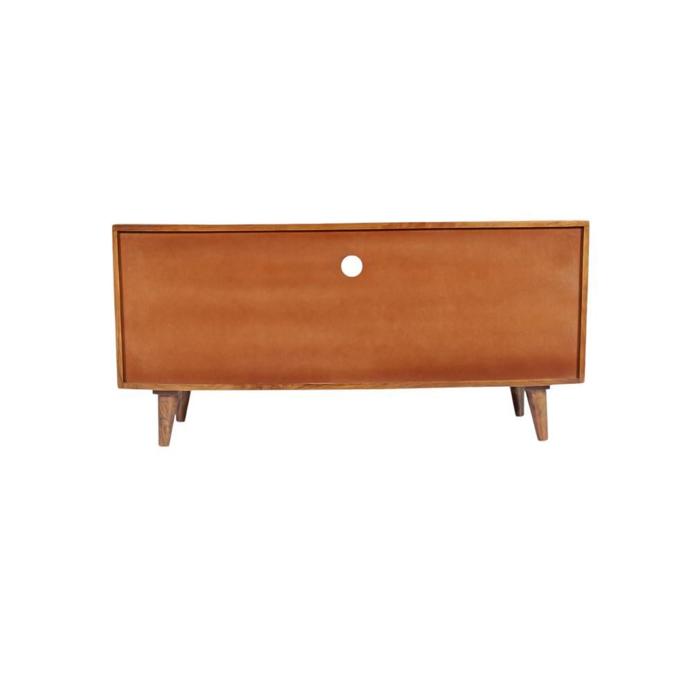 jeny solid wood  TV unit in  provincial teak finish