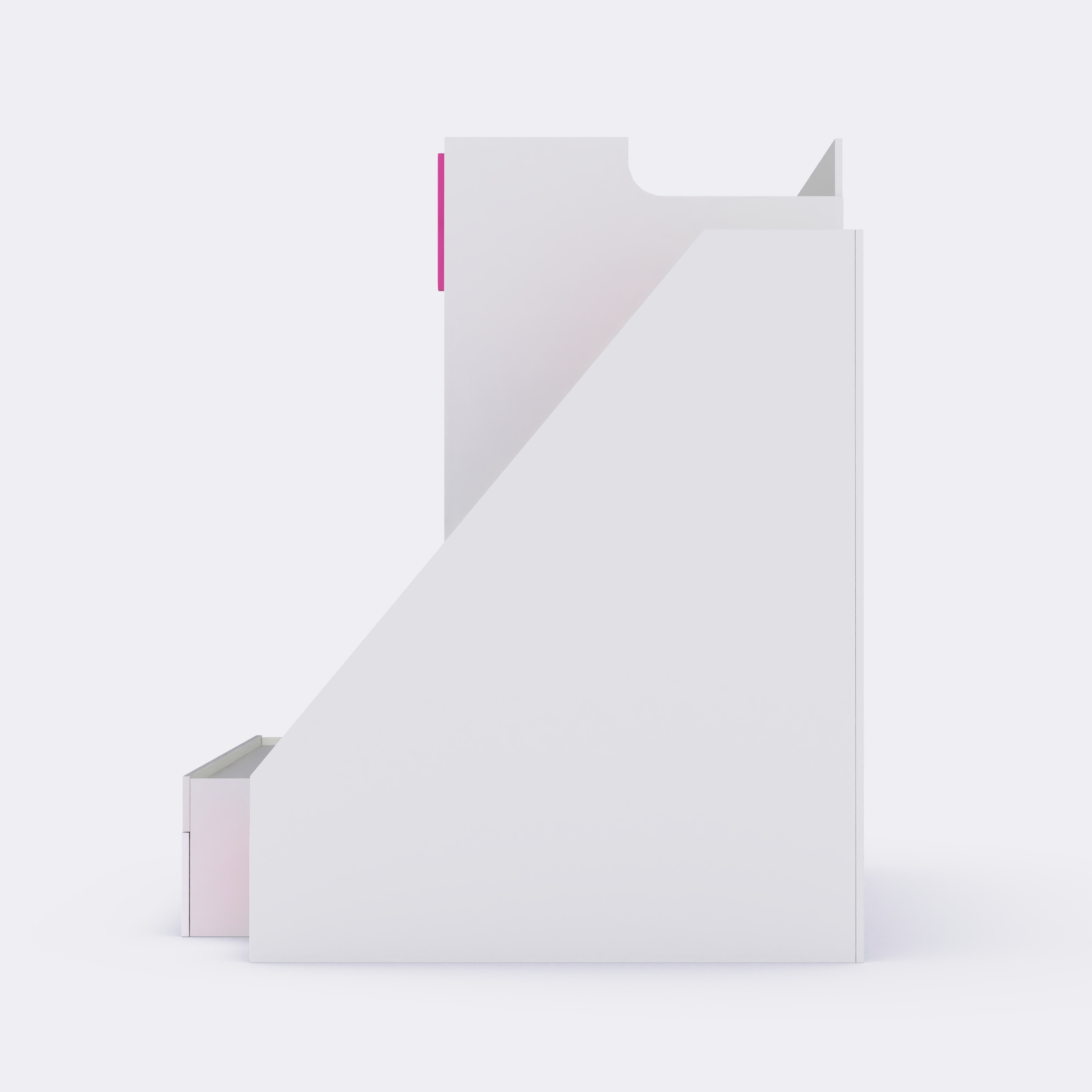 Pattern Dreams Bunk Bed  6X5 (Drawers On Wheels) In White Colour