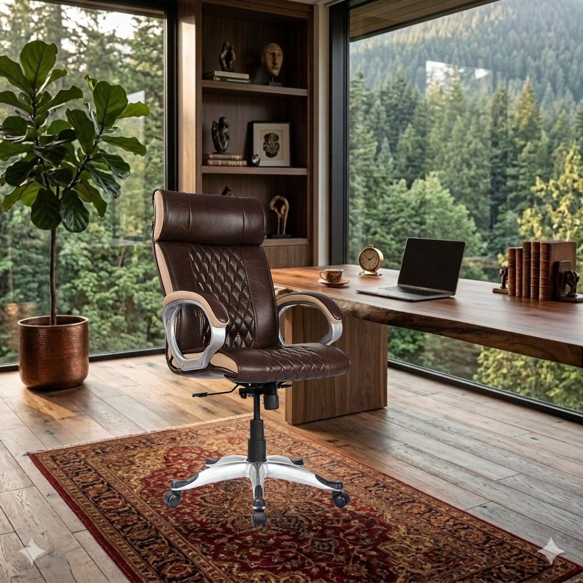Adiko Designer Executive Chair In Brown - Adiko Systems