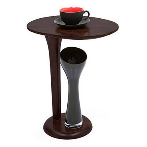 Cypress Solid Wood Side Table in Mahogany Finish