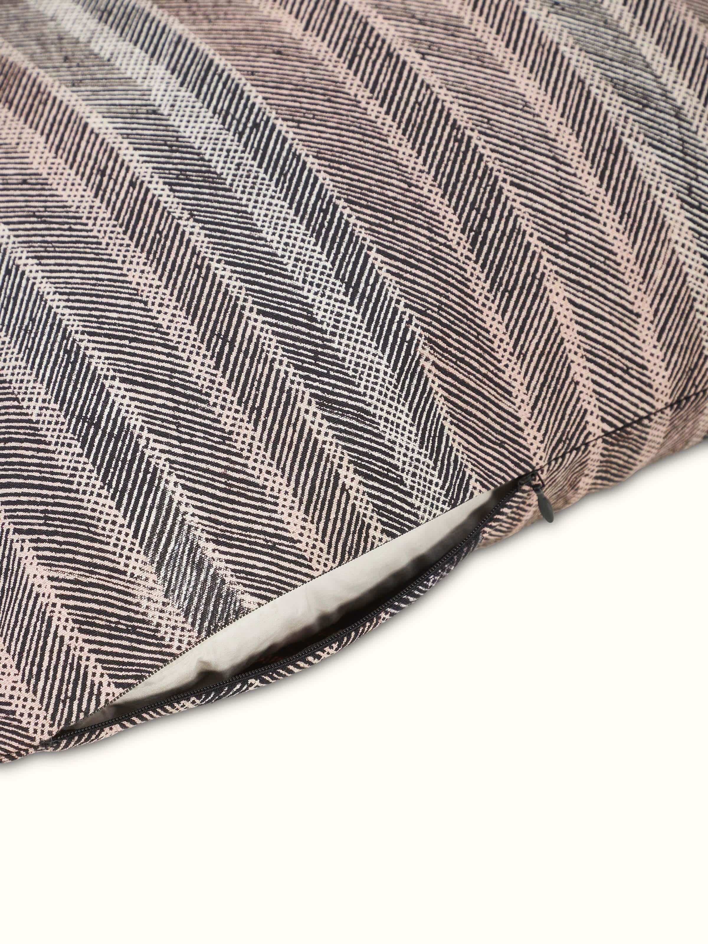 Detailed side angle showing neat stitching and balanced brown stripe layout.