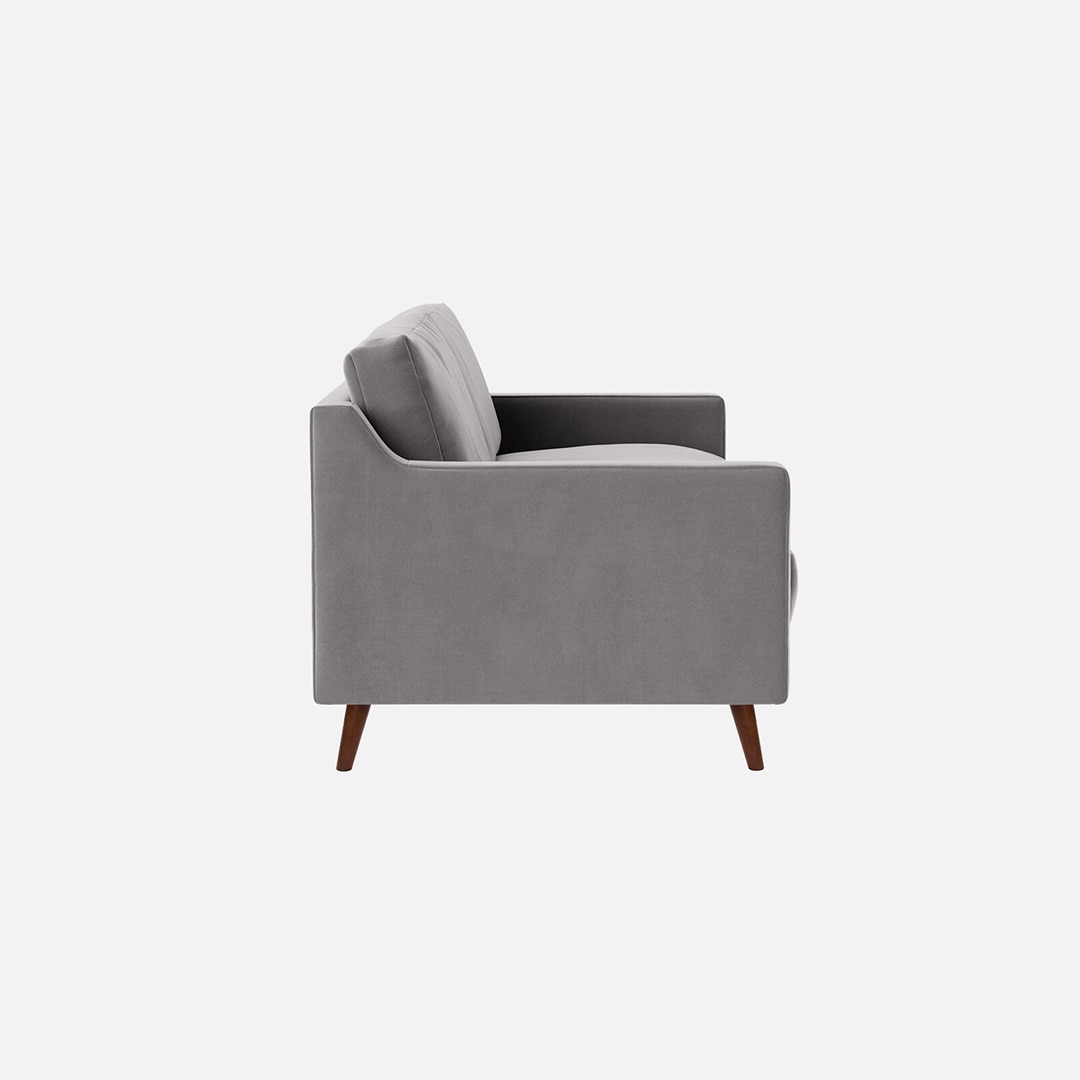 Reiti Velvet 3 Seater Sofa in Grey Colour