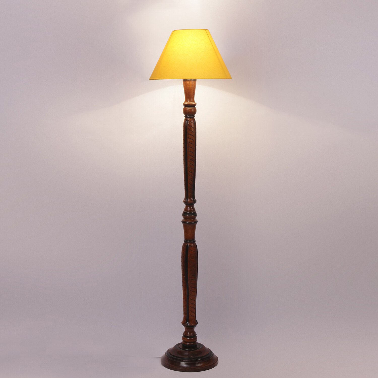 Devansh Wooden Floor Lamp