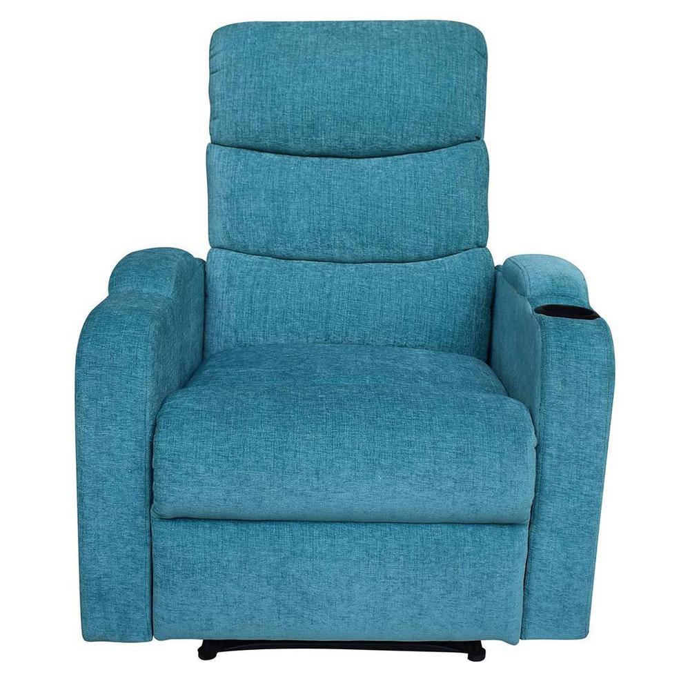 Carrera Fabric One Seater Manual Recliner in Green Colour