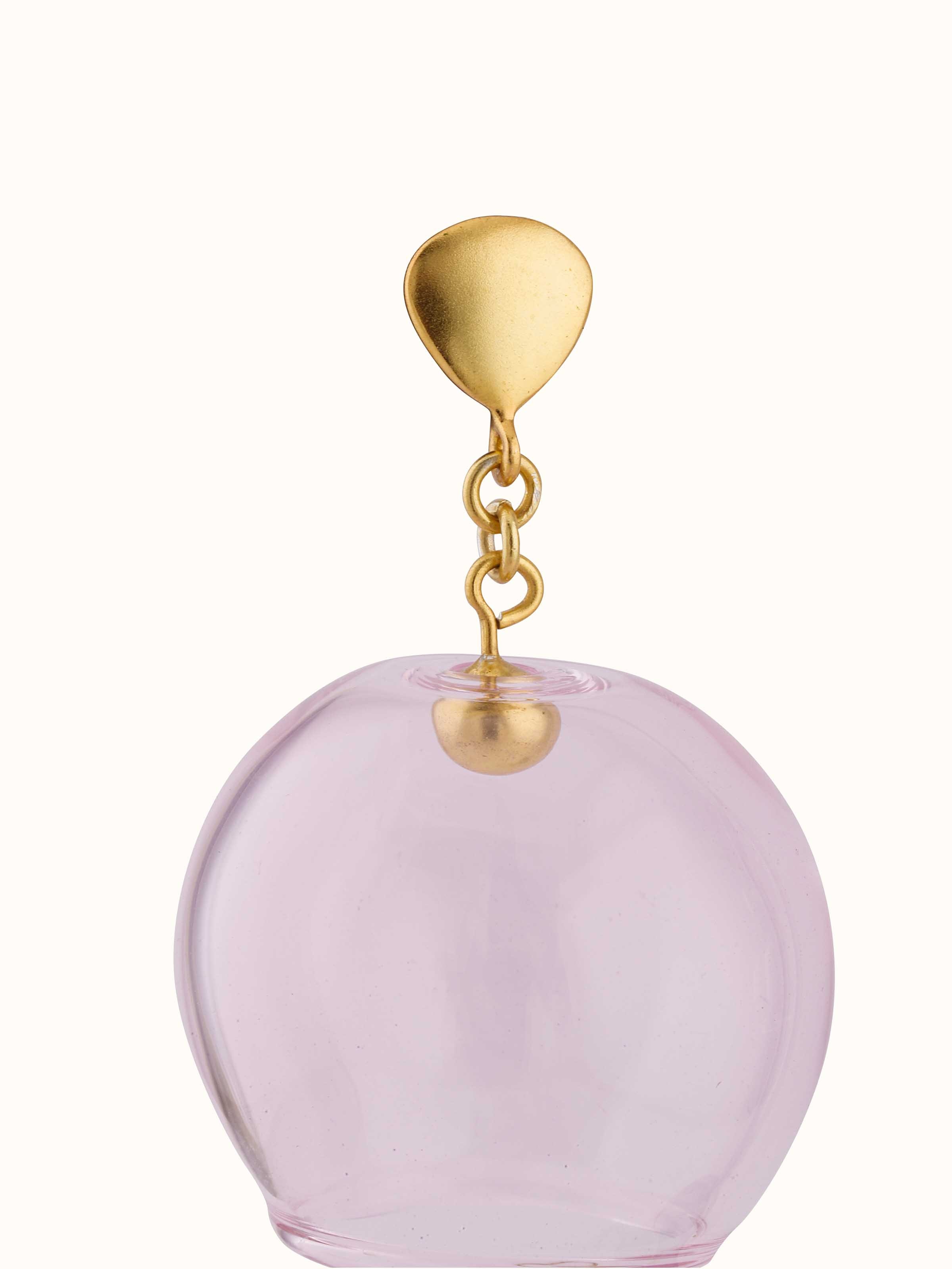 Silver Flame Glass Drop Earrings