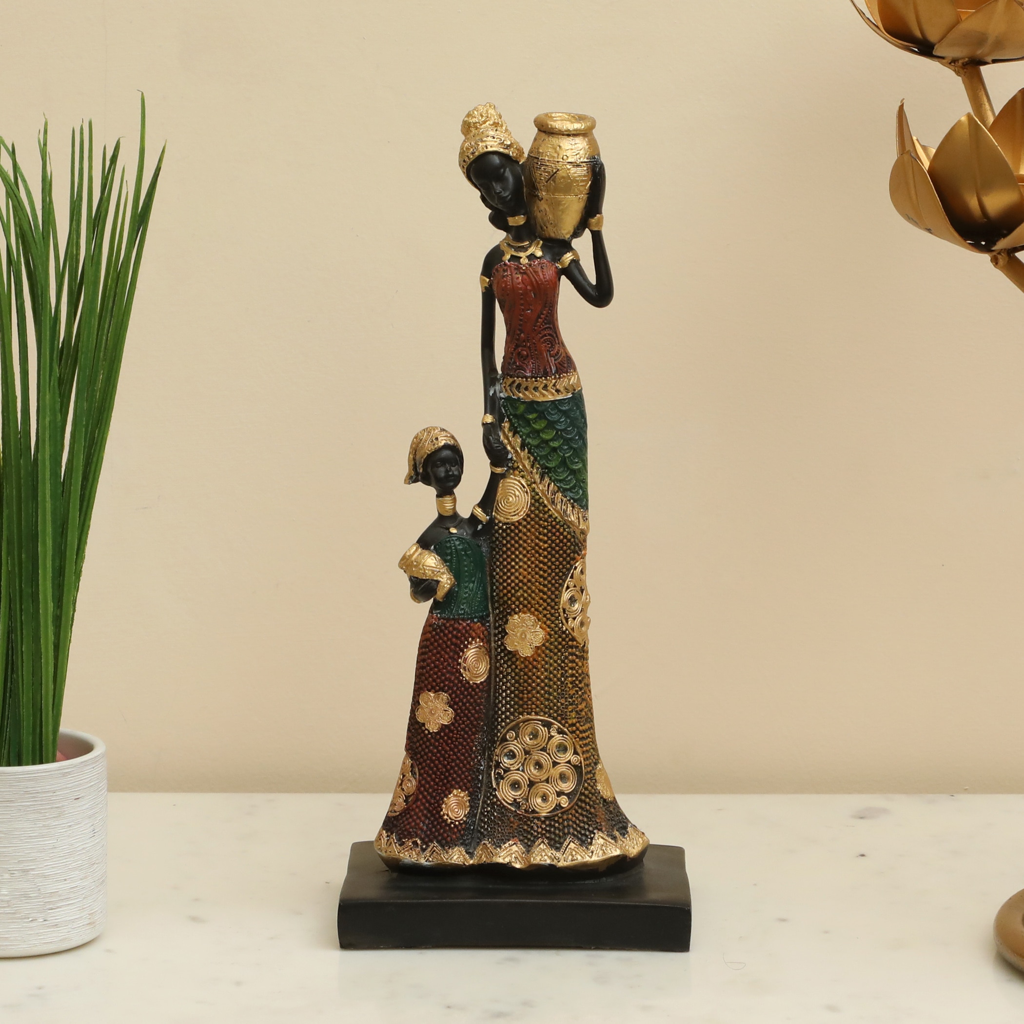 Myat Polyresin Figurine in Gray Colour - Vedas