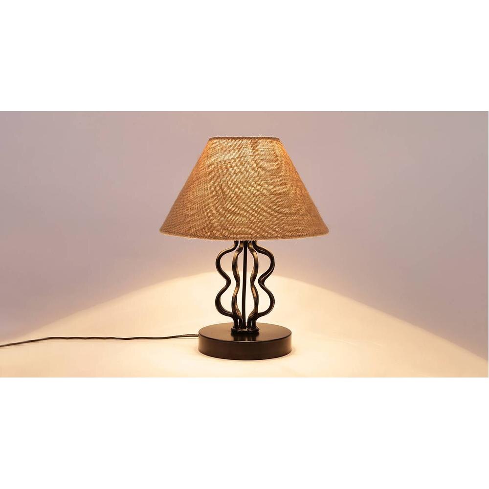 Brooke Beige Jute table lamp with iron base
