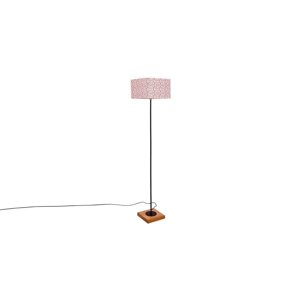 Edgerton Multicolour Cotton Shade Floor Lamp
