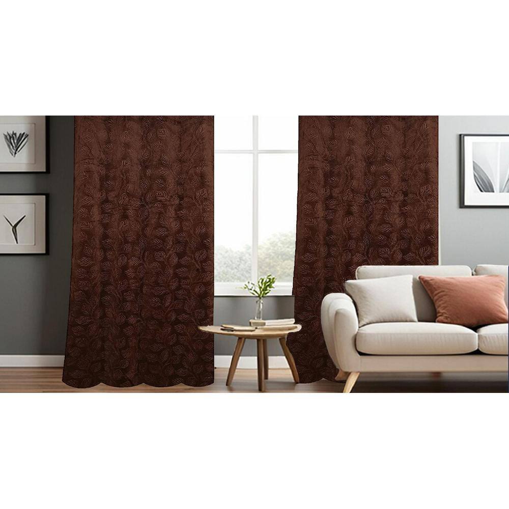 Velvet embo Pack of 2 Blackout Long Door Curtains