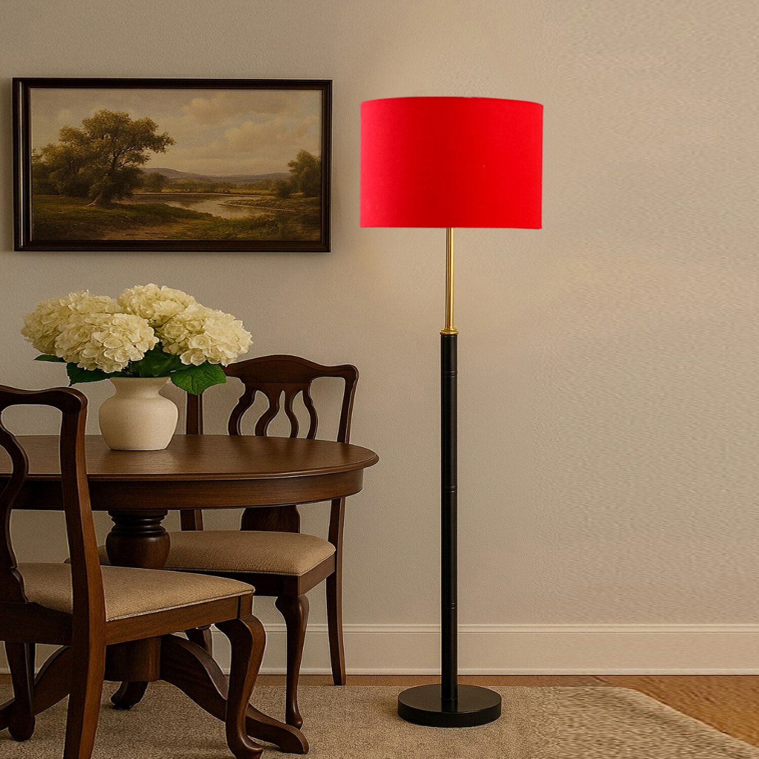 Devansh Wood & Metal Floor Lamp