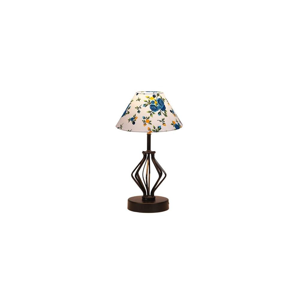Daniella Multicolor cotton Table lamp with Iron Base