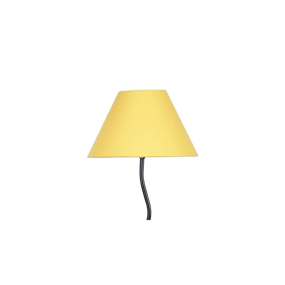 Ida Zig Zag Iron Floor lamp with Cotton Conical Yellow shade (Z34)