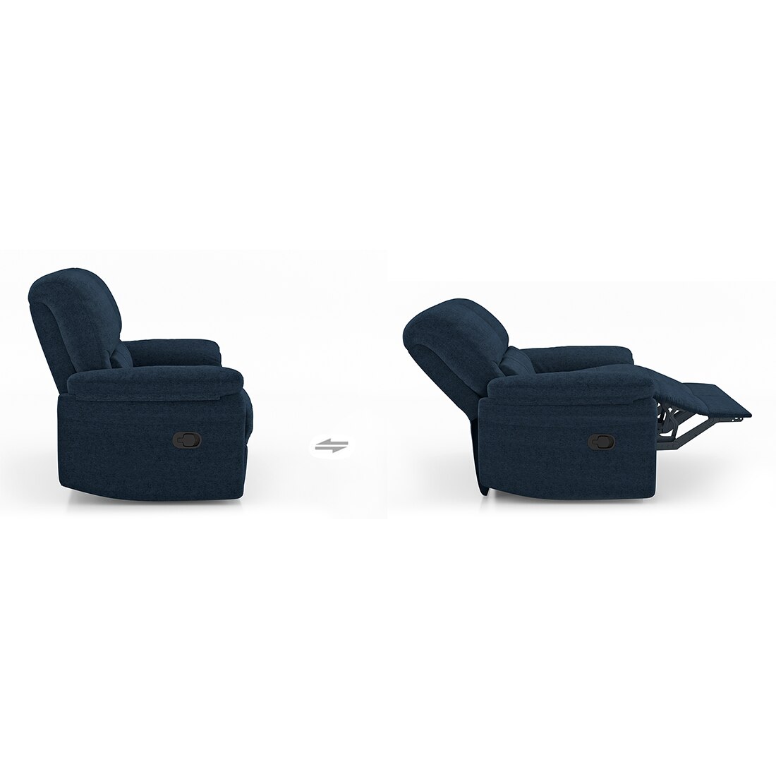 Bernice Two Seater Recliner in Capri Blue Colour