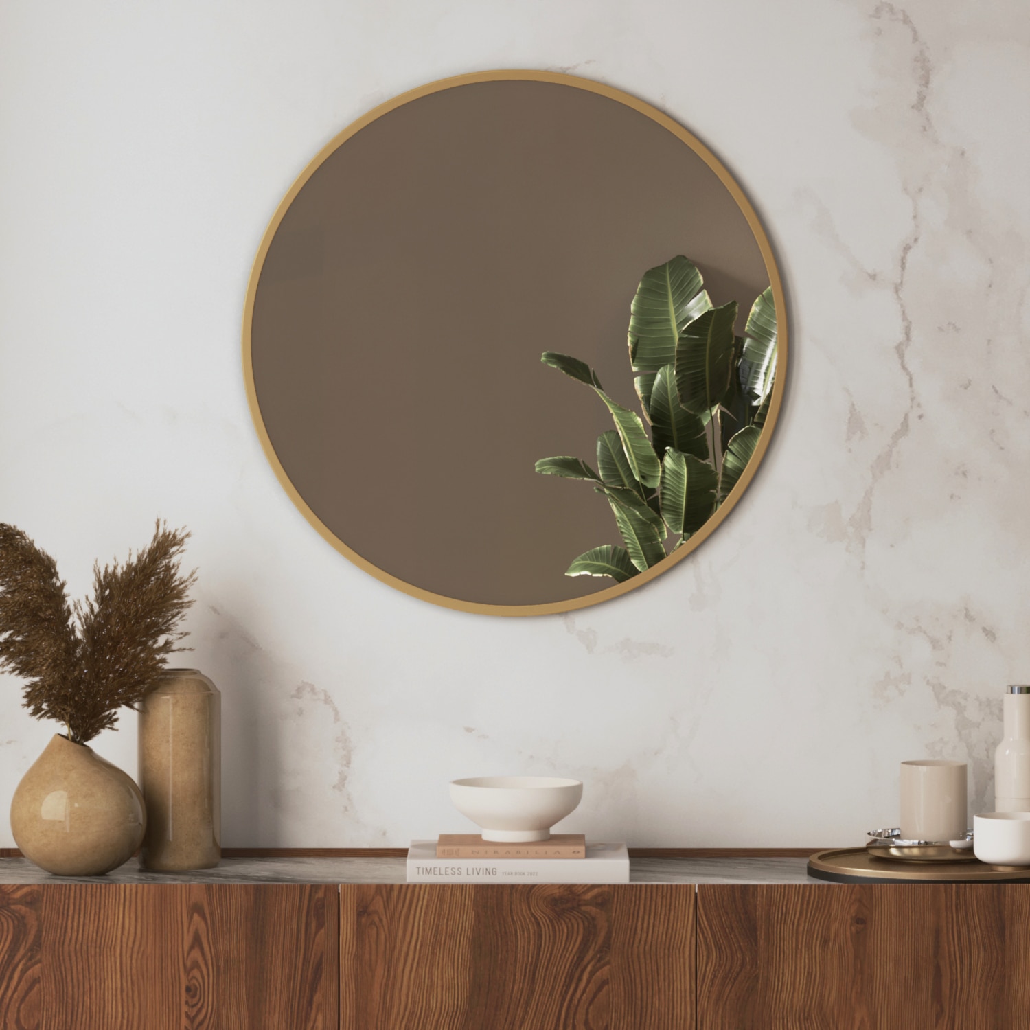 Circa Mirror In Gold Finish