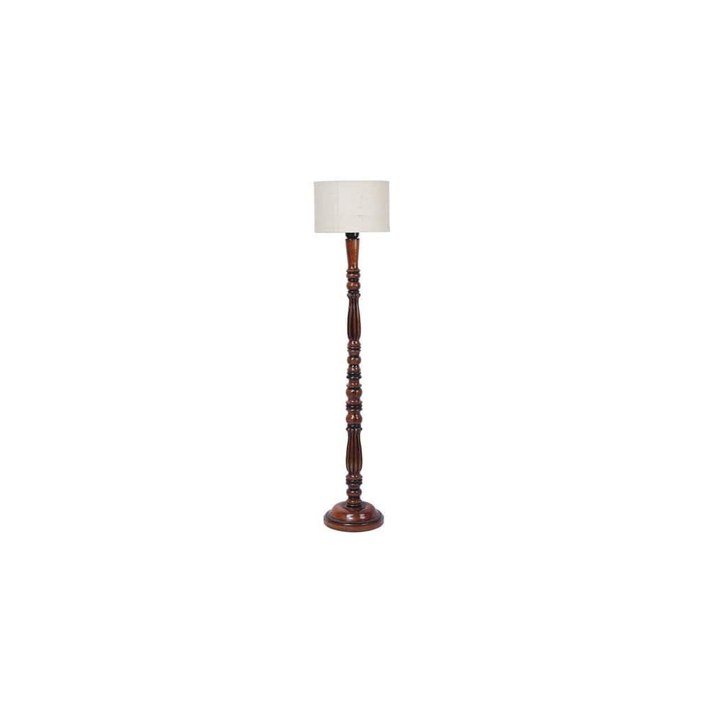 Candice Brown Cotton Shade Floor Lamp