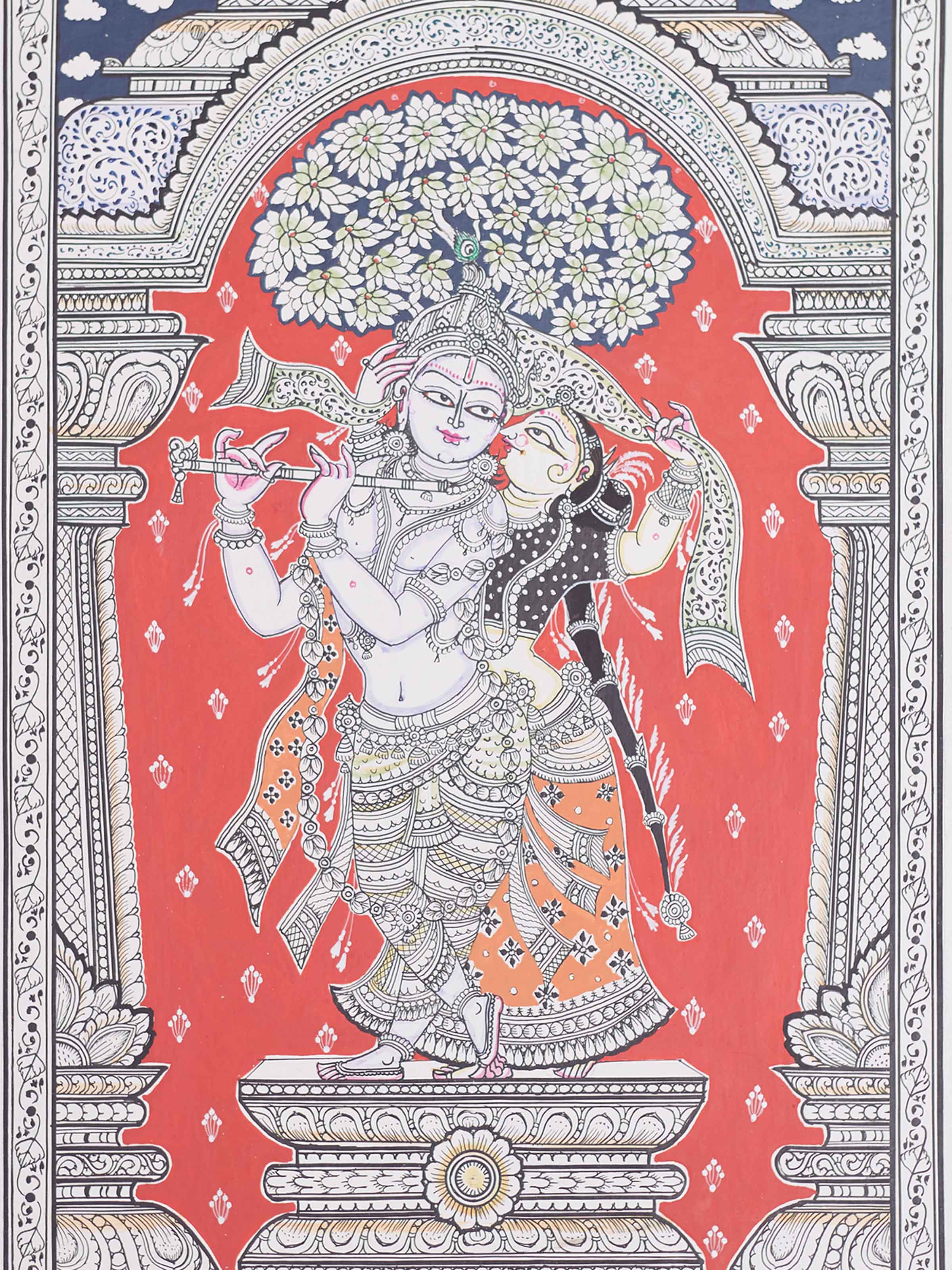 Radha Krishna Pattachitra Painting