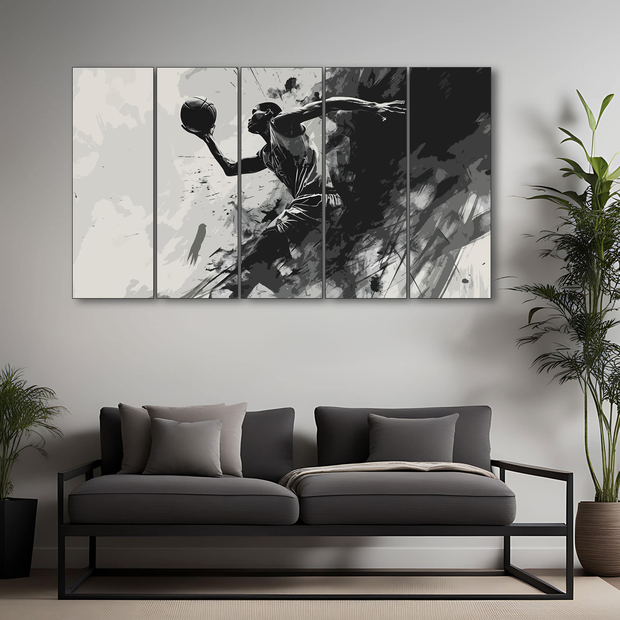 The Castle Decor Sports Art Wall Painting Wooden Framed Digital Painting 27x48 Inch (Style 8) - The Castle Decor