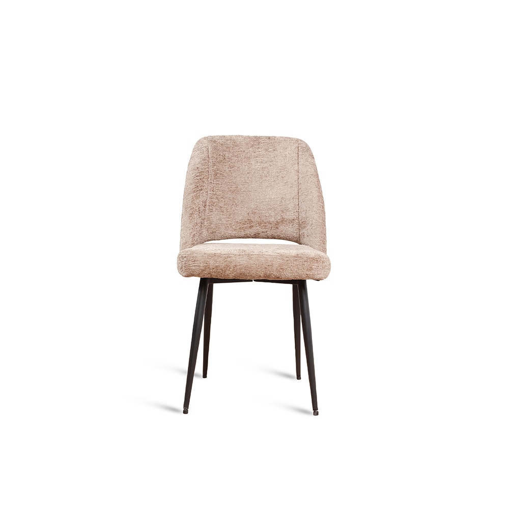 Axionix Fabric Dining Chair in Beige Colour - Living Shape