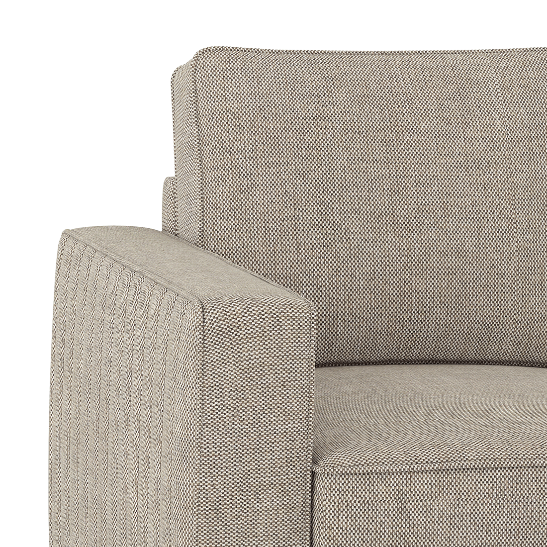 Apollo Neo 1 Seater Fabric Sofa in Mist Brown Colour (Back Height : Regular, Cushion Type : Soft)