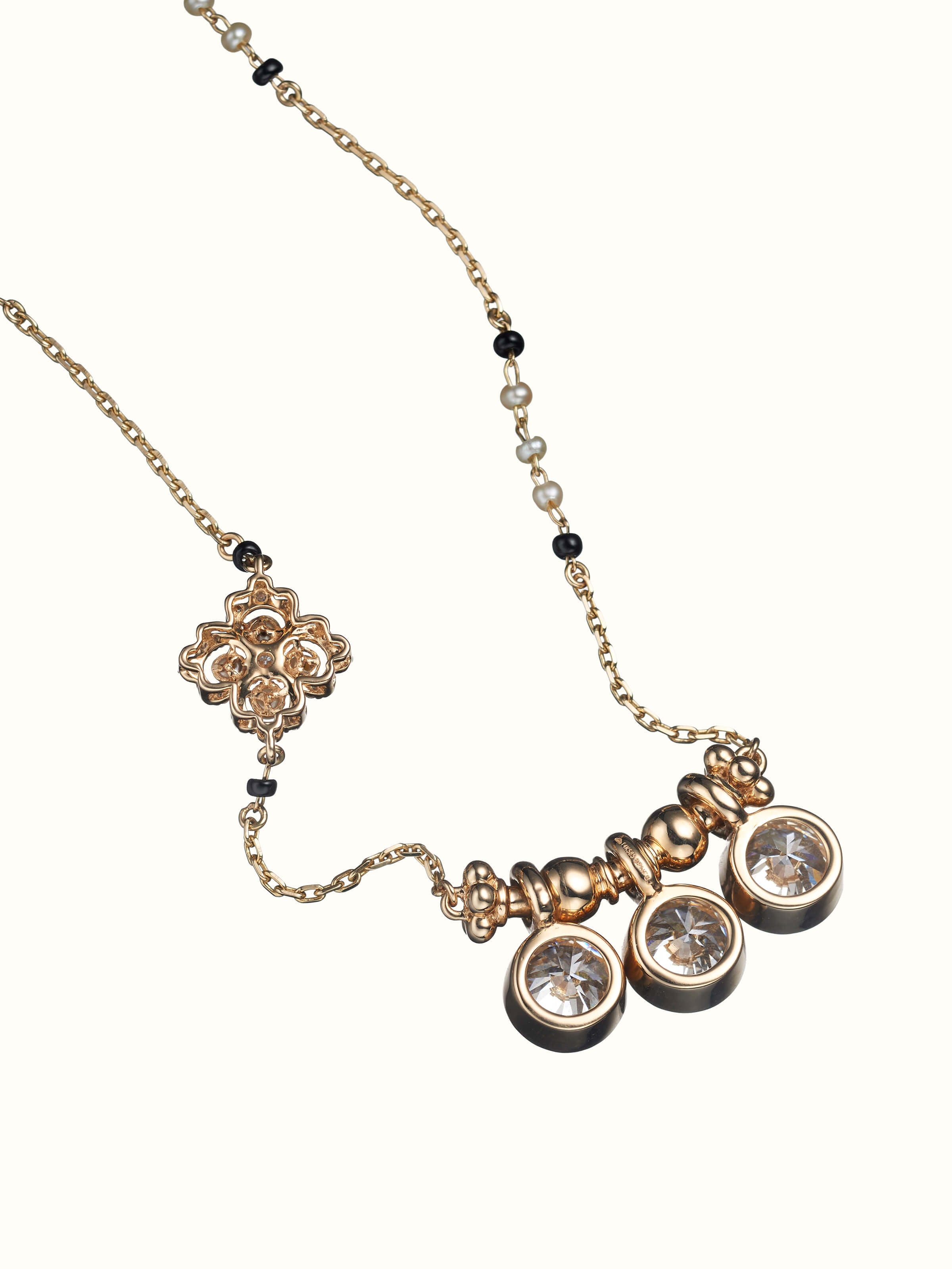 Open Setting 14 karat Gold Mangalsutra