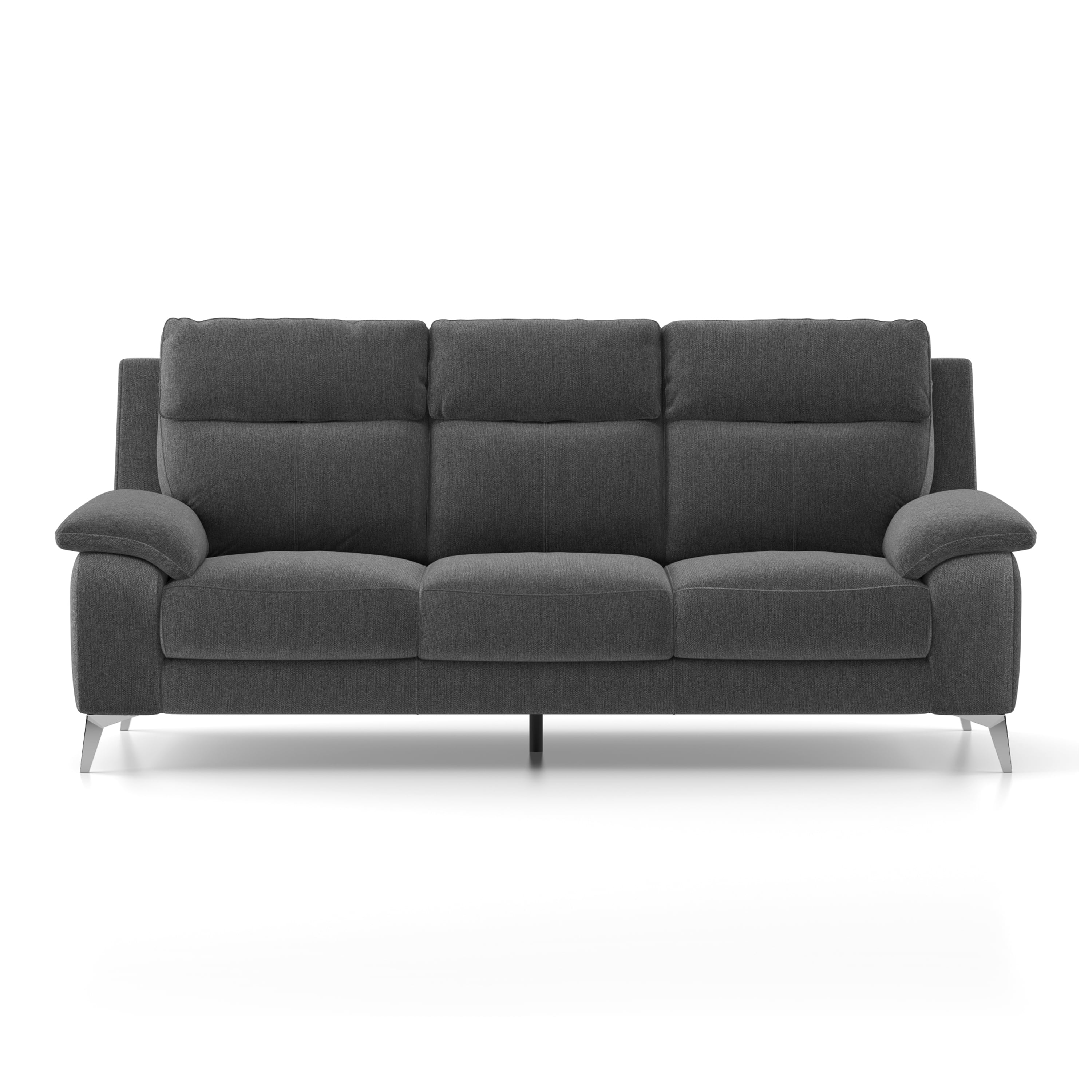 Emila 3 seater fabric sofa in Grey Colour