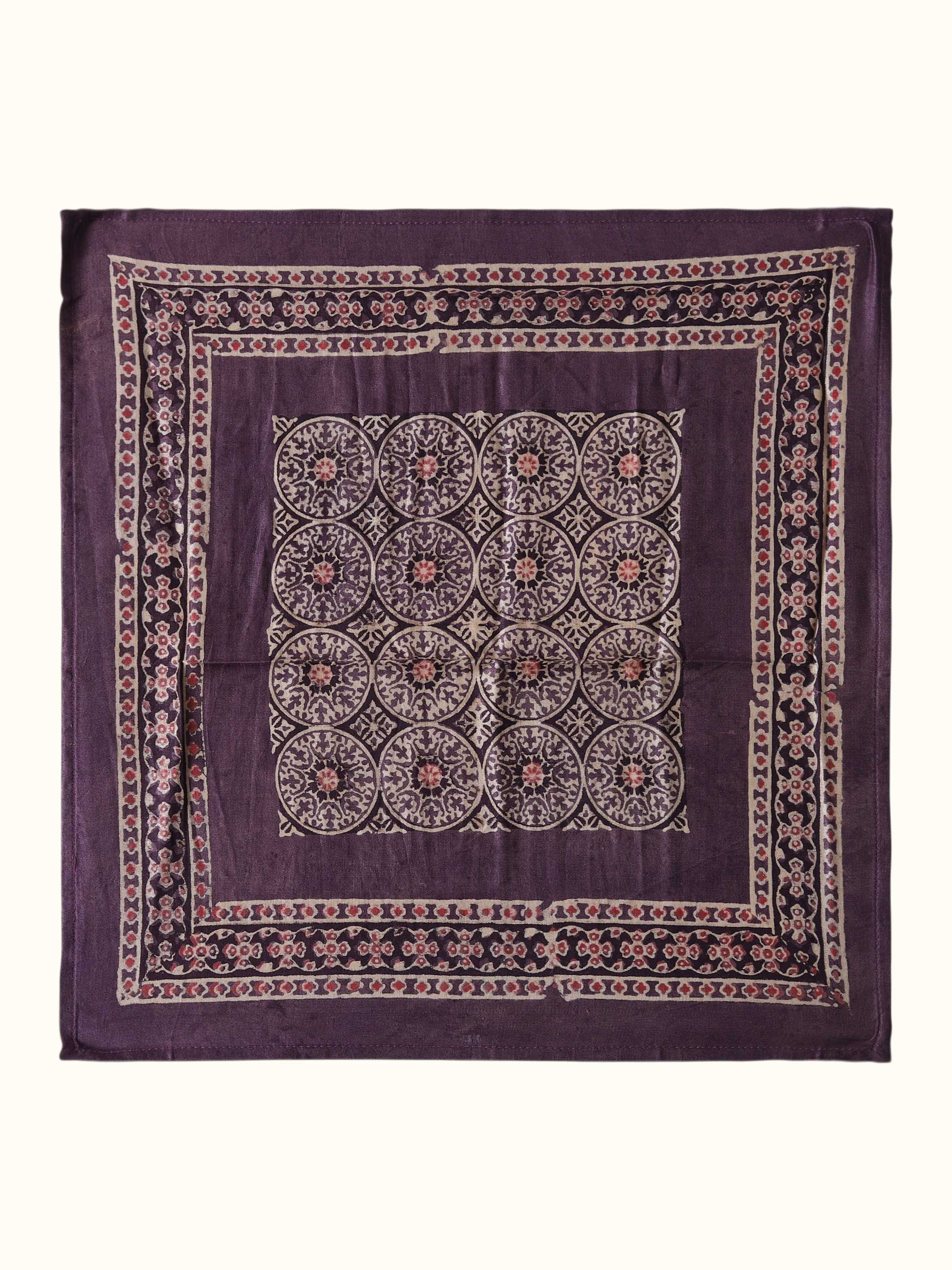 Assorted Silk Ajrakh Block Printed Pocket Squares Gift Set (3Pcs)