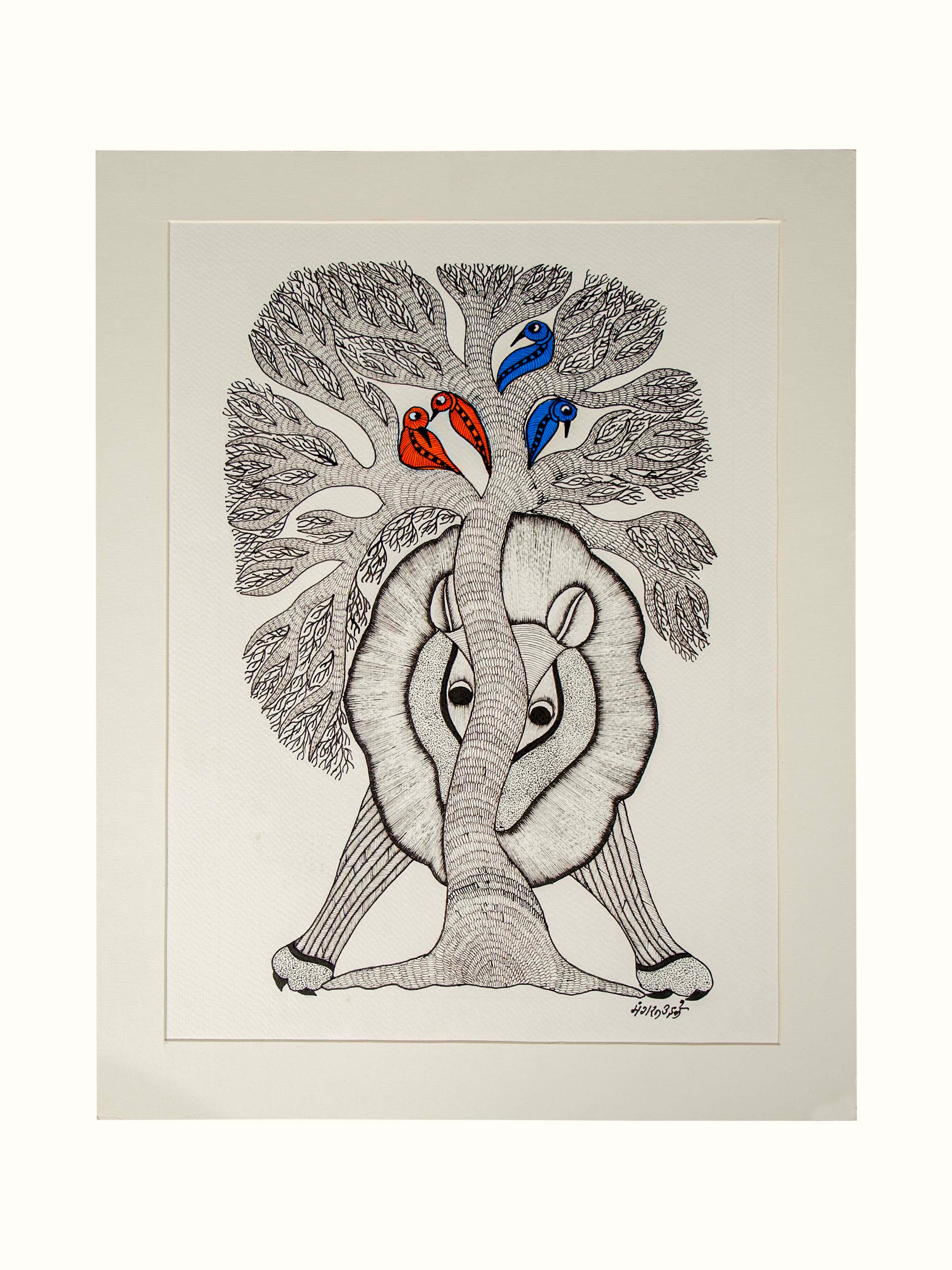 The Hidden King Gond Art