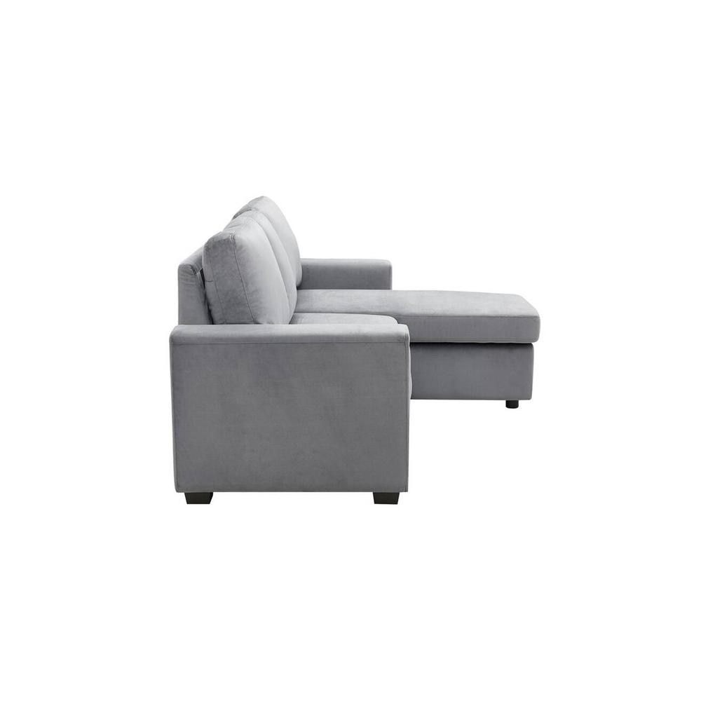 Solace Solid Wood Sofa cum Bed in grey