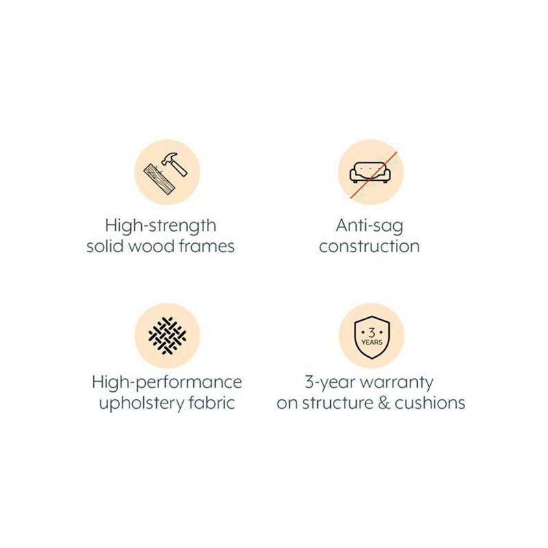 Apollo Compact Sofa (Colour : Salsa Red, Cushion : Hard, Back Type : Regular, Seating Capacity : Right Aligned 3 Seater + Right Aligned Chaise + Ottoman)