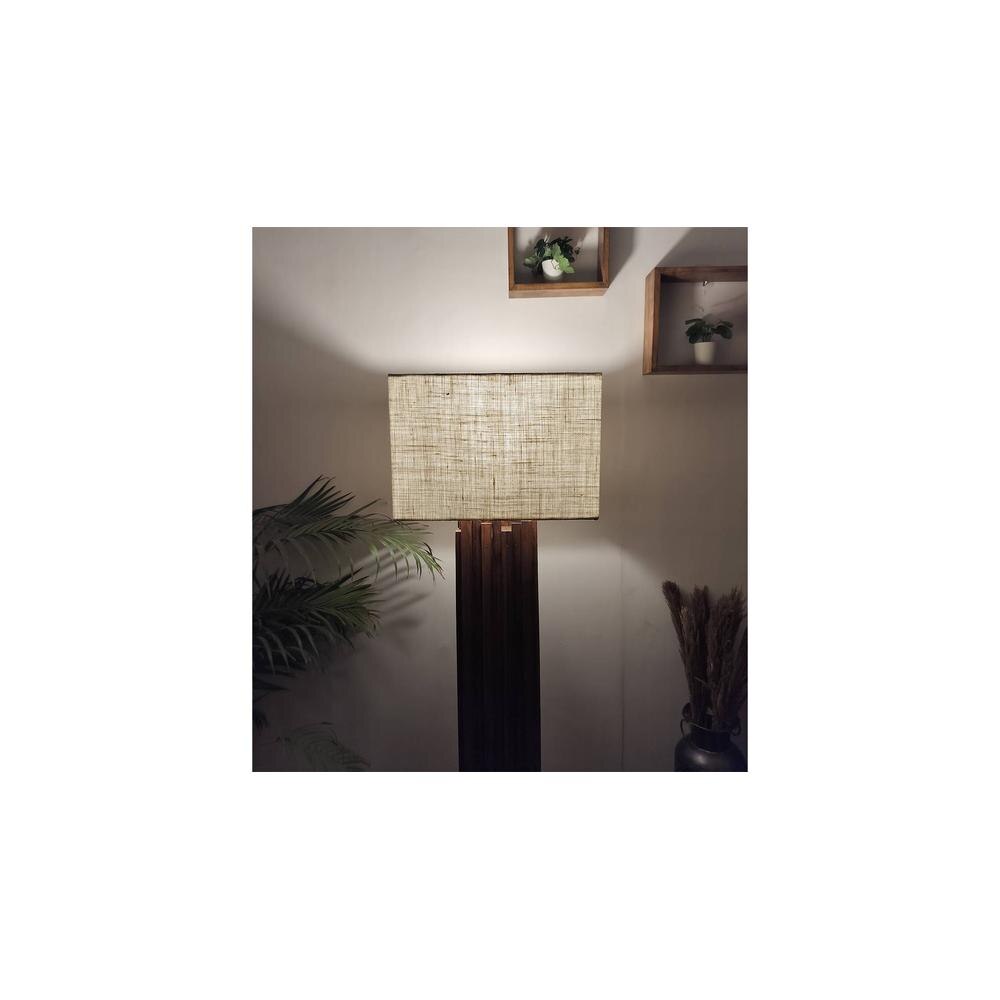 Palisade Beige Jute Floor Lamp with Beige Jute Base