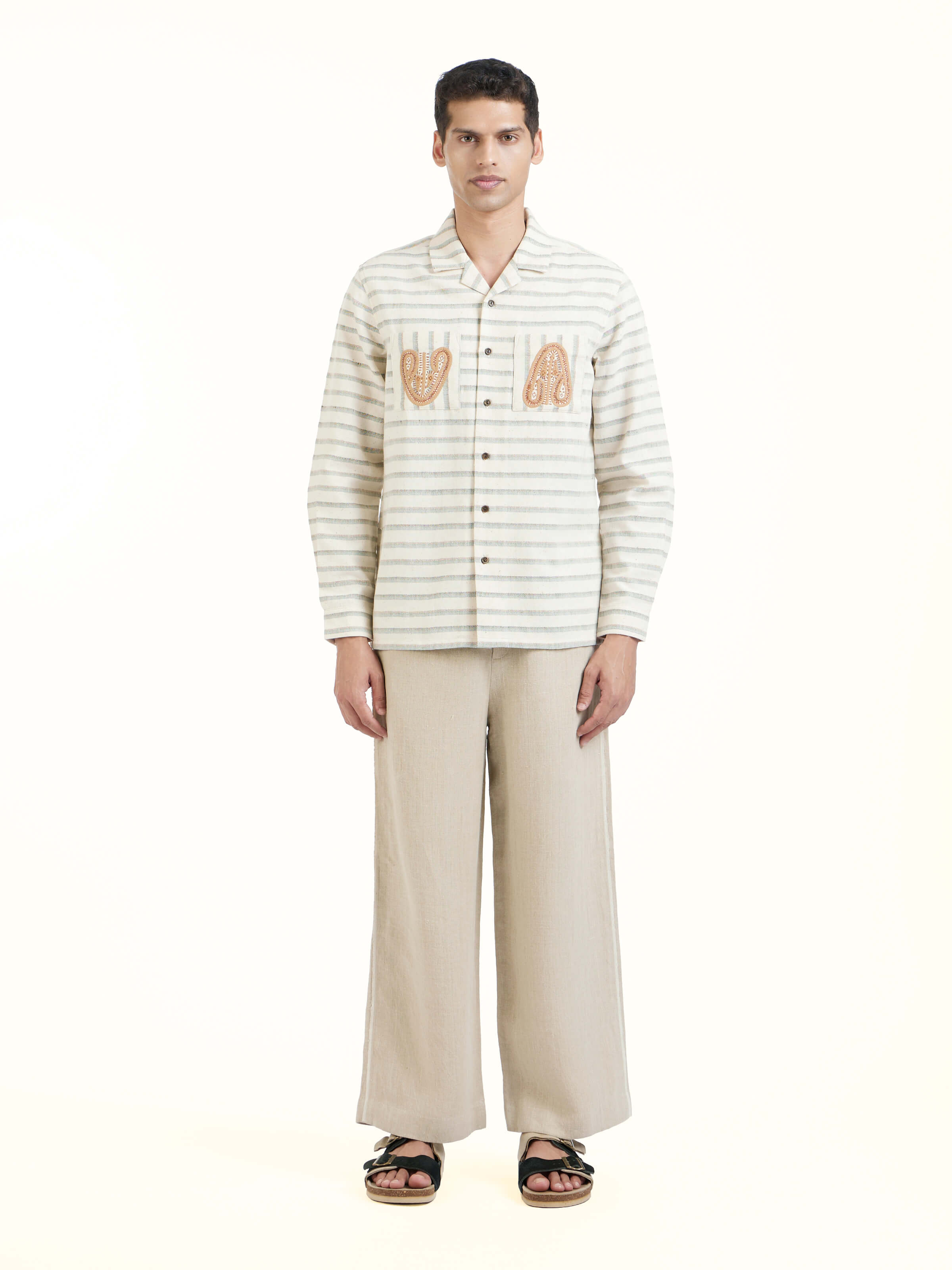 Ivory Kutchi Embroidered Shirt