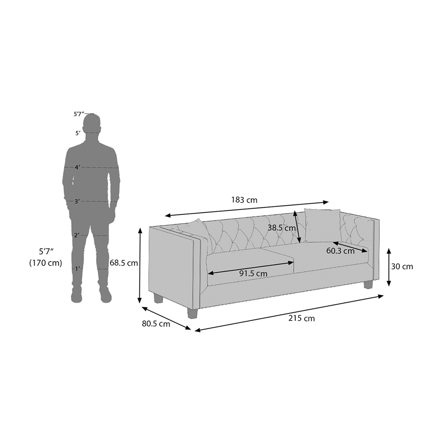 Windsor Sofa Set (Colour : Moss Green , Seater : 3+1+1)