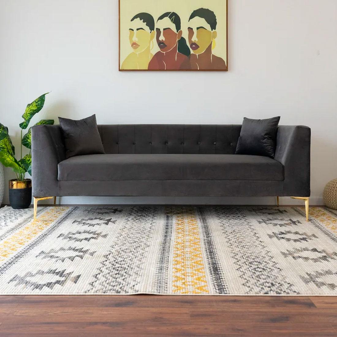 Alpha Fabric Sofa - Grey