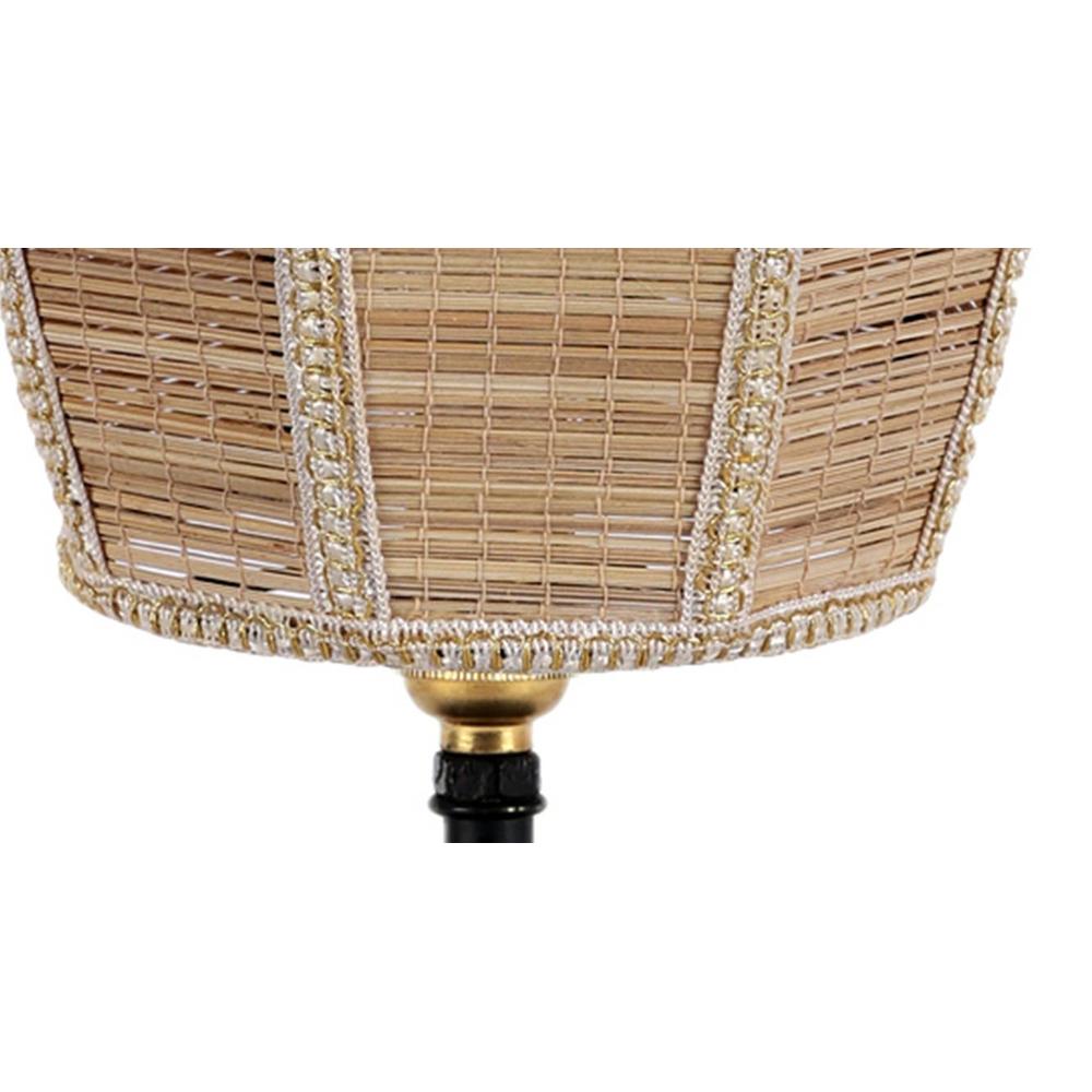 Ximena Wood Table lamp with Bamboo Shade