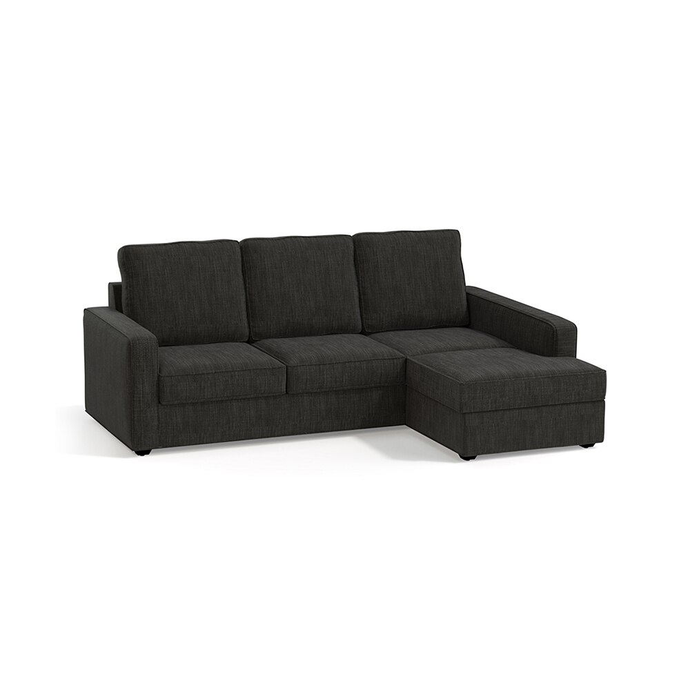 Apollo Sofa (Colour : Graphite Grey, Cushion : Hard, Back Type : High Back, Seating Capacity : Right Aligned 2 Seater + Right Aligned Chaise + Ottoman)