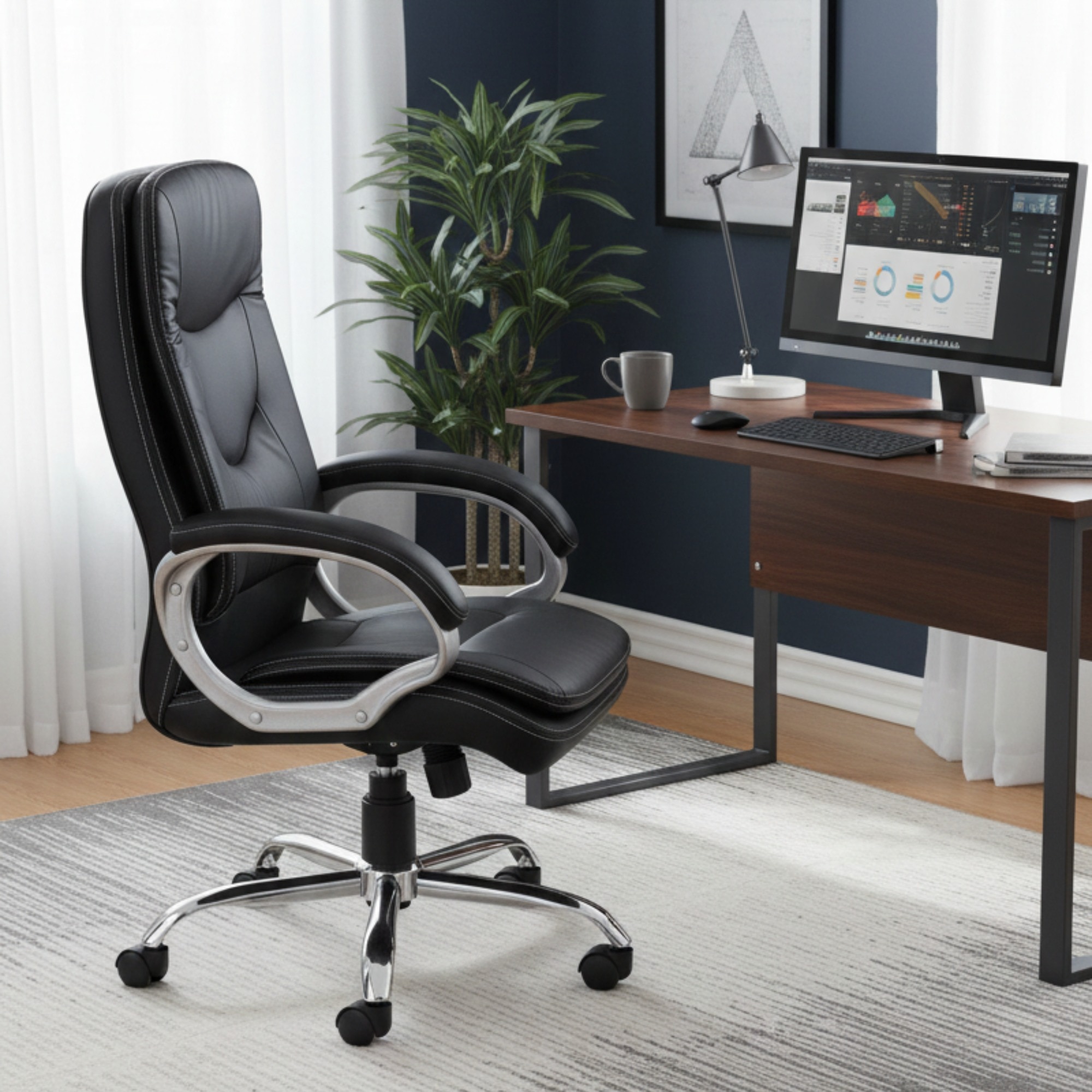 Adiko High Back Executive Chair In Black