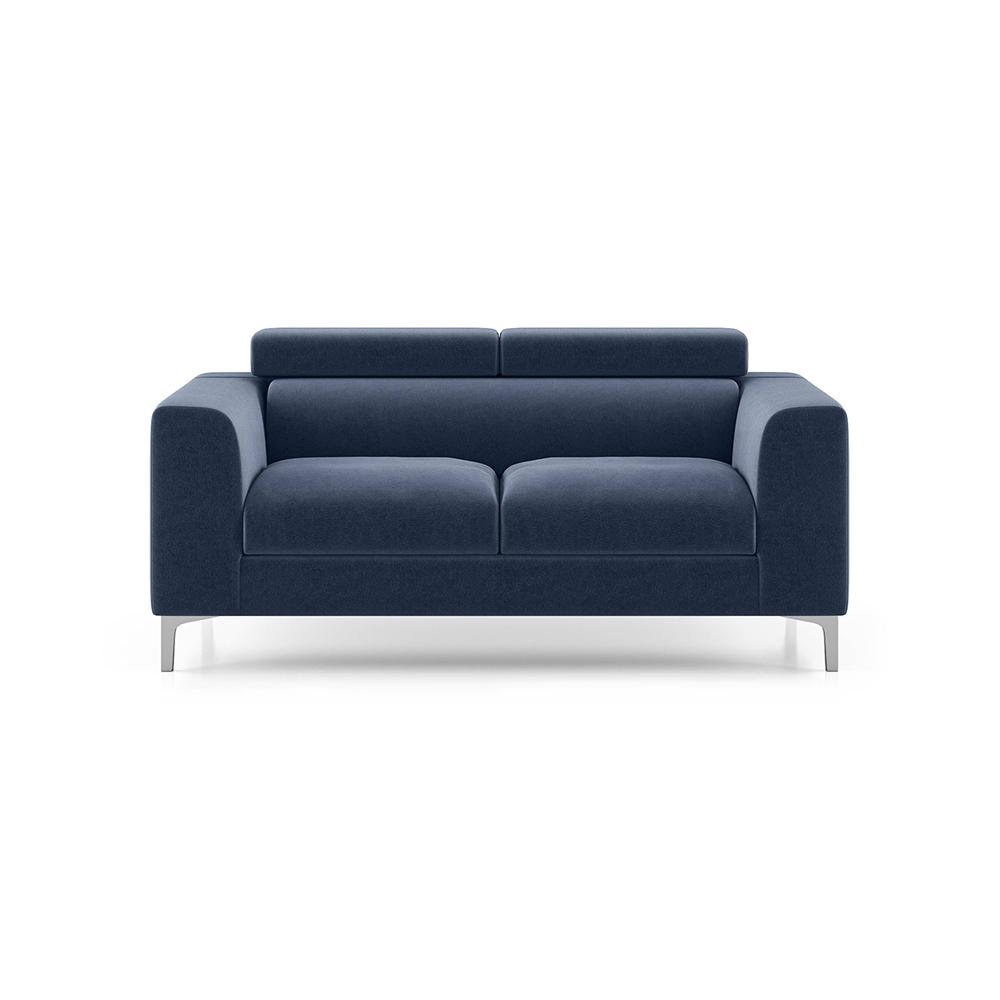 Chelsea 2 Seater Fabric Sofa (Lapis Blue)