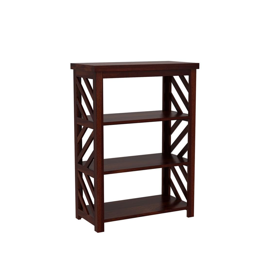 Lala Solid Wood Bookshelf in Walnut Finish