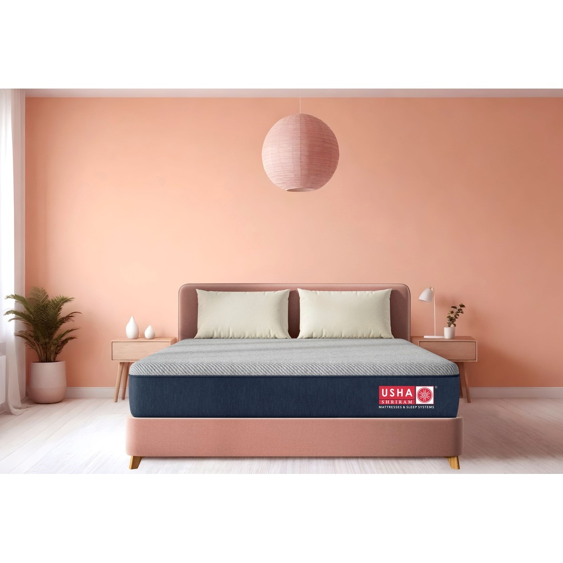 Usha Shriram Dual Comfort Soft & Firm Sides with 10 Years Warranty (Mattress Thickness: 8 Inches, Mattress Dimensions: 75 x 72 in)
