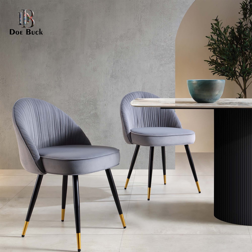 Momence Metal Accent Chair in Grey Colour