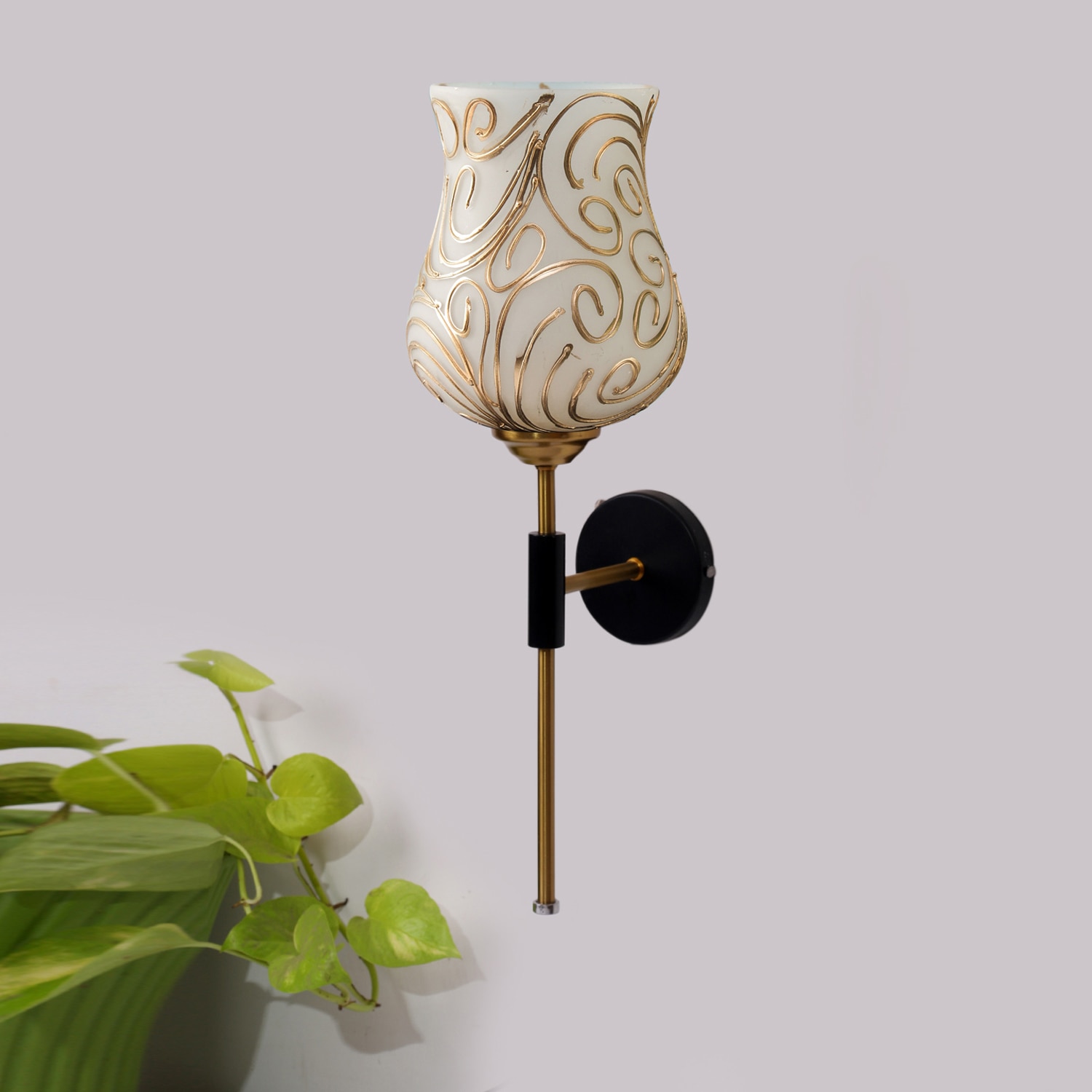 Devansh Metal Electric Wall Light in Black Colour with Multi Shade Count of 1 Light - Devansh