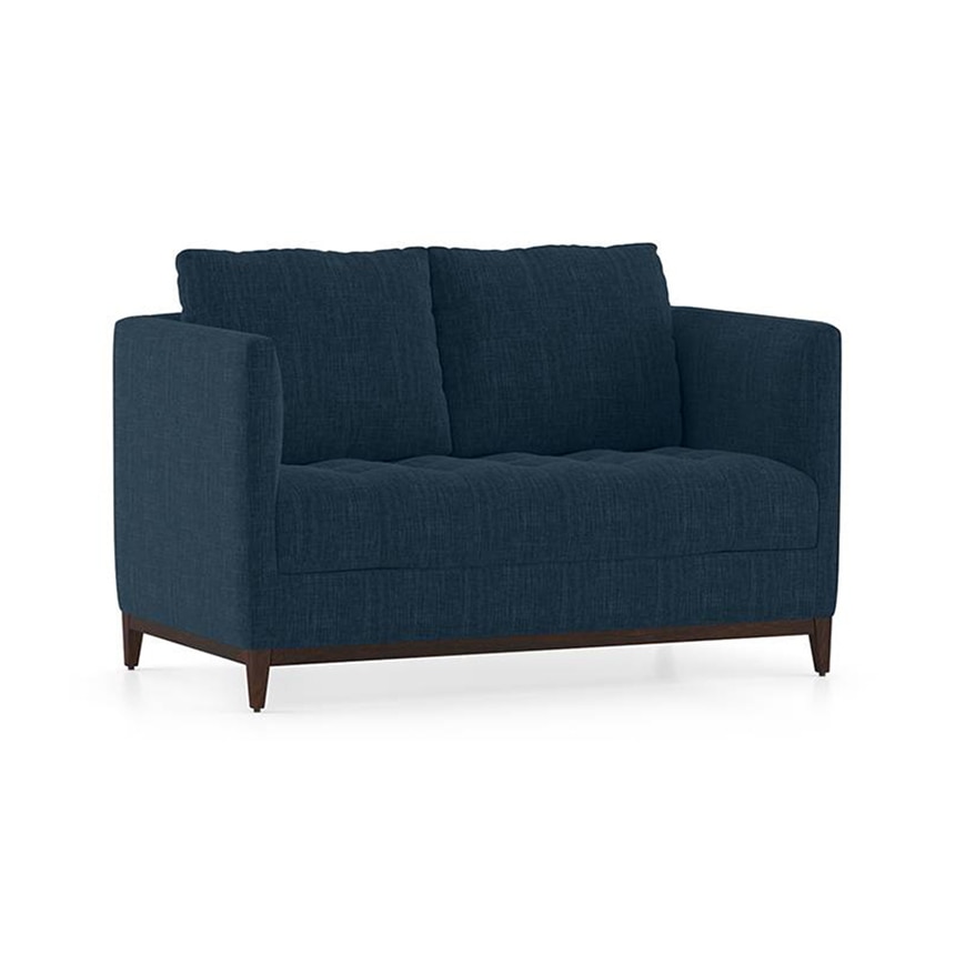 Florence Premium 2 Seater Fabric Sofa in Indigo Blue Colour - Urban Ladder