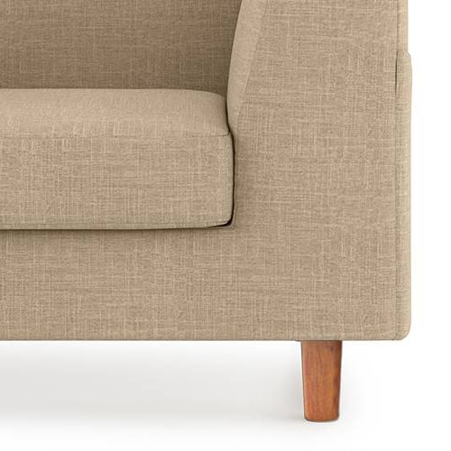 Rubik Luxe 3 Seater Fabric Sofa in Sandshell Beige Colour