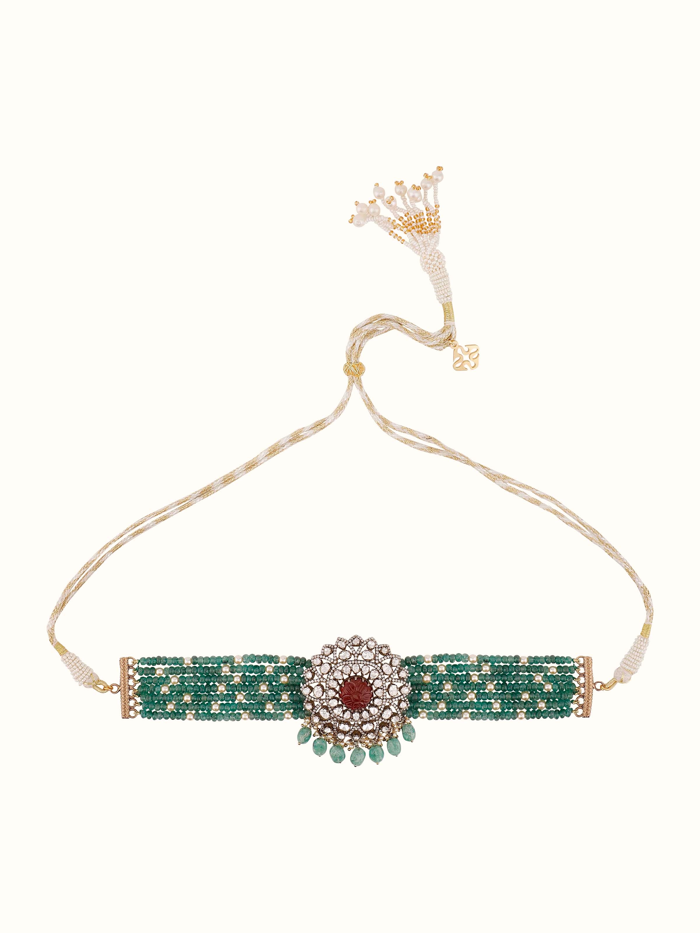 Dank Polki silver choker necklace – Swadesh