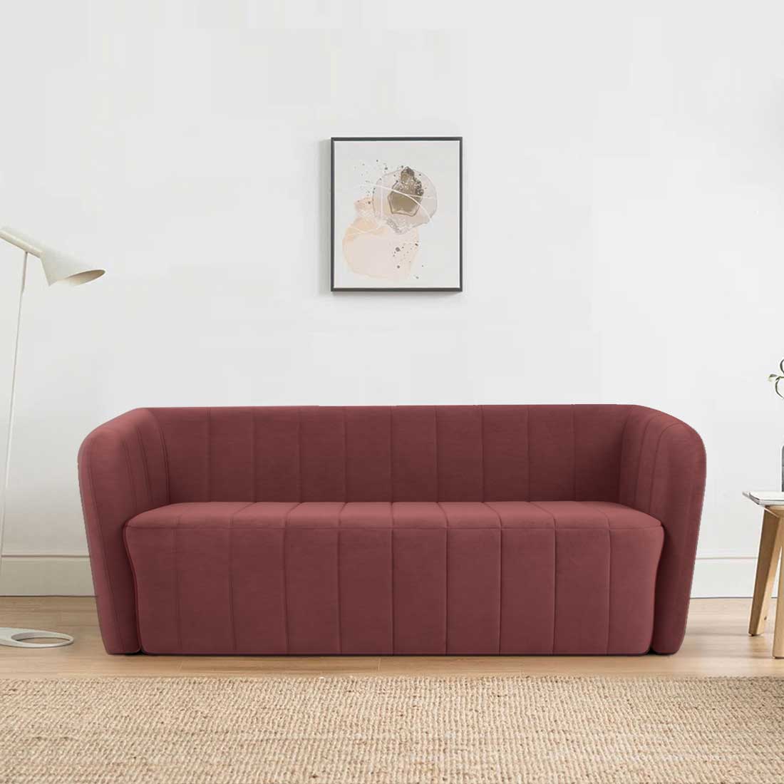 Candler Fabric Sofa (Pink)