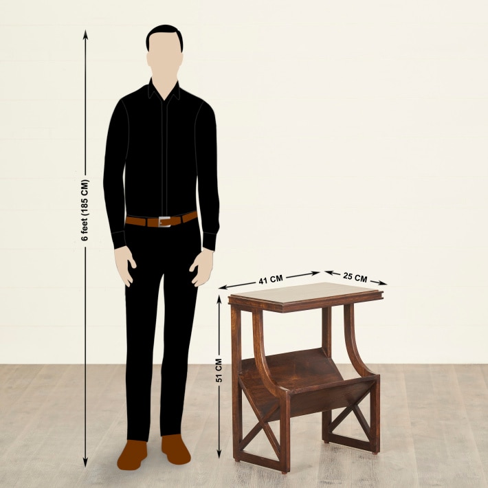 Mosby Solid Wood Side Table in  Natural Finish