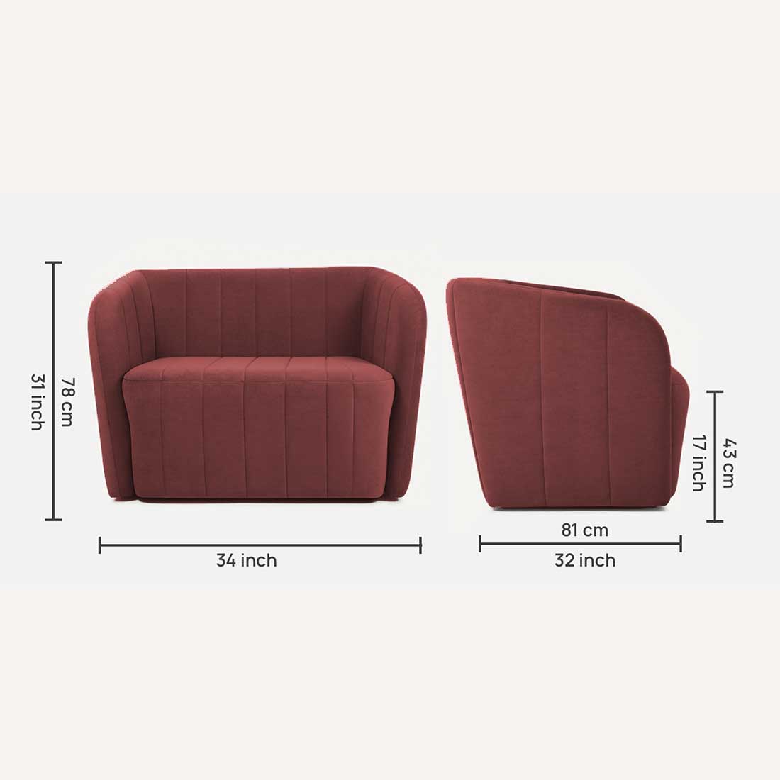 Candler Fabric Sofa (Pink)